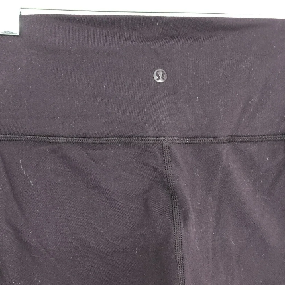 Lululemon Women's Purple Solid Polyester Pull on Mid Rise Activewear Leggings - Picture 5 of 6